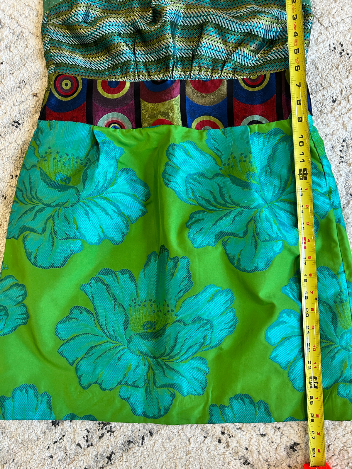 Desigual Strapless Mixed-Print Floral Dress EUR sz 44 US sz 12