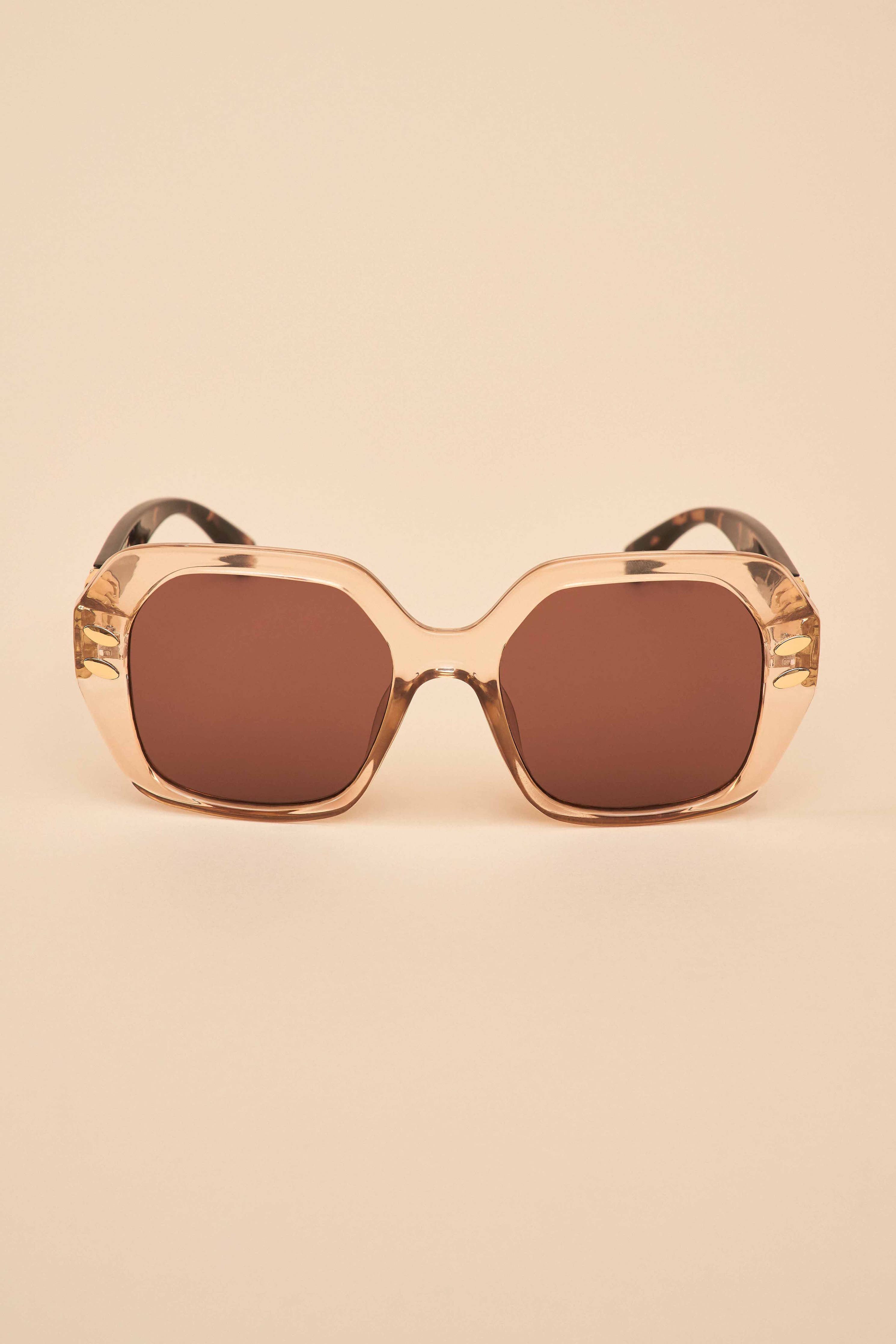 Luxe Rylee Sunglasses| Powder| Nude/Tortoiseshell