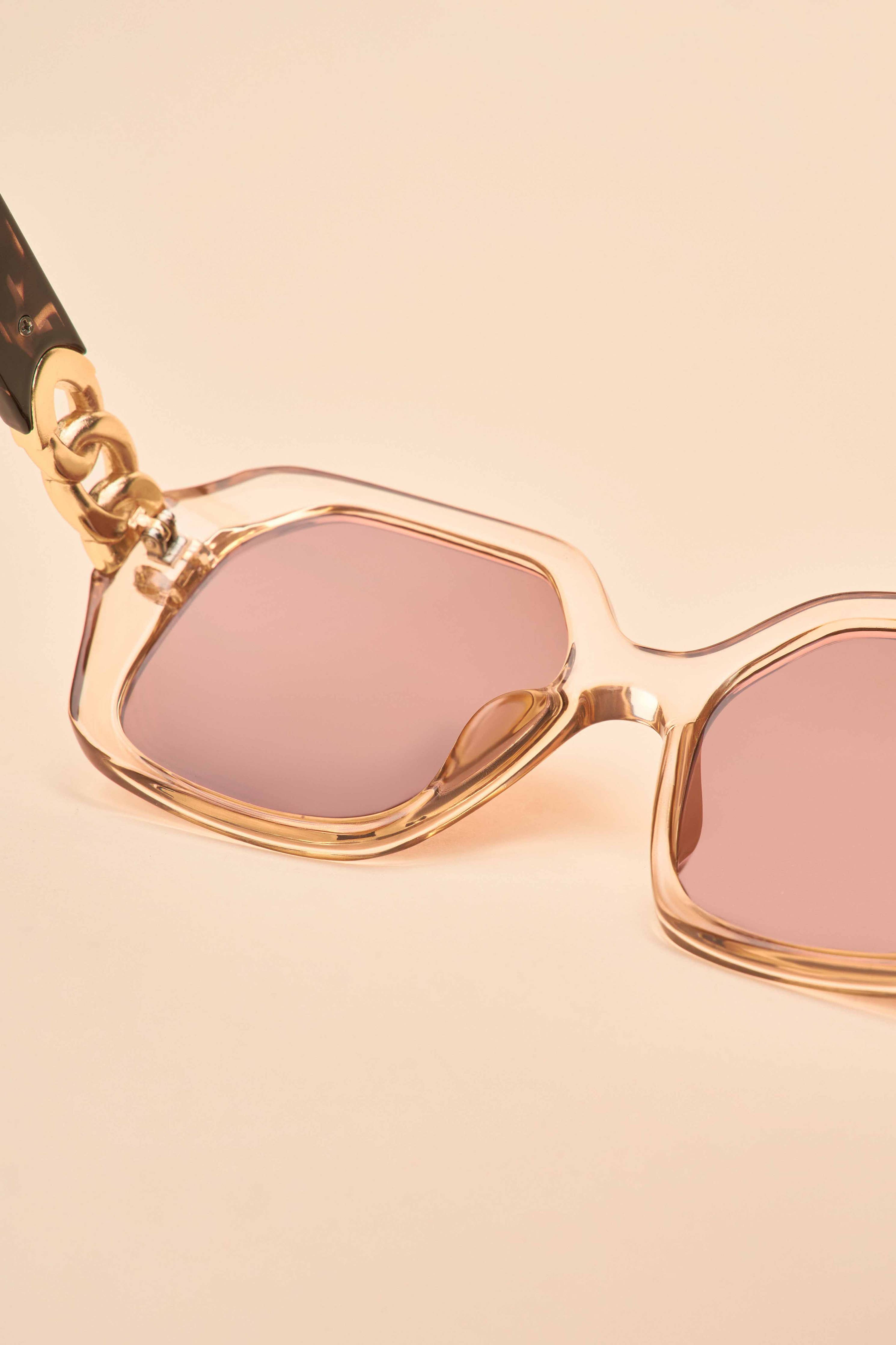 Luxe Rylee Sunglasses| Powder| Nude/Tortoiseshell