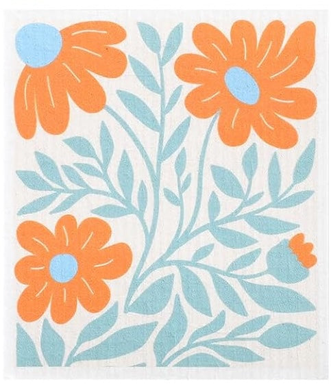 Swedish Dish Cloths| Juniper Skies| Retro Flowers