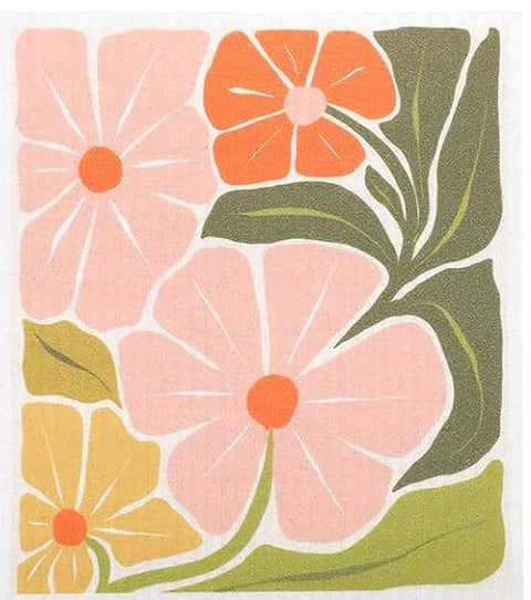 Swedish Dish Cloths| Juniper Skies| Retro Flowers
