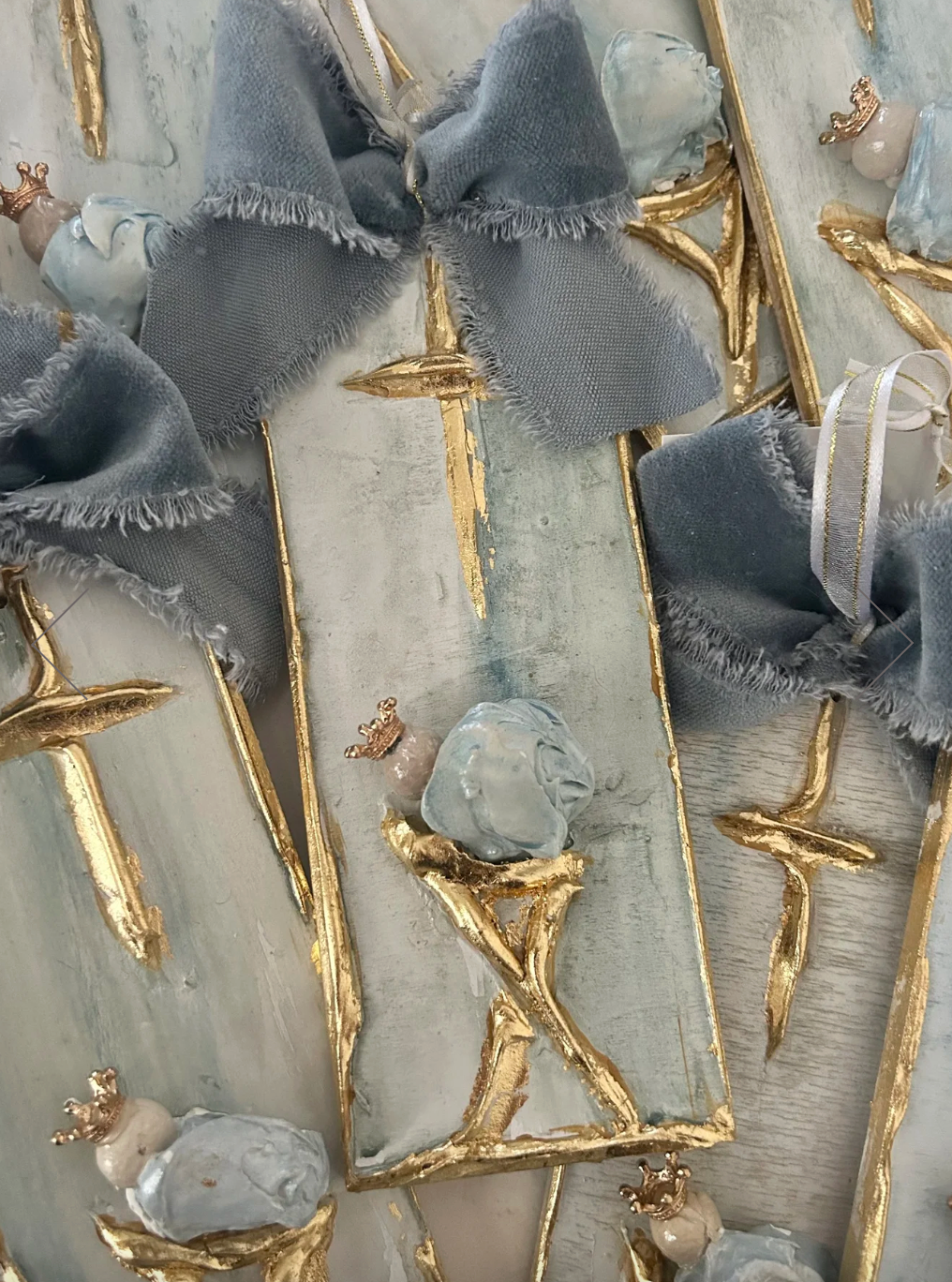 Elizabeth Polland Handmade Jesus in the Manger wood ornament