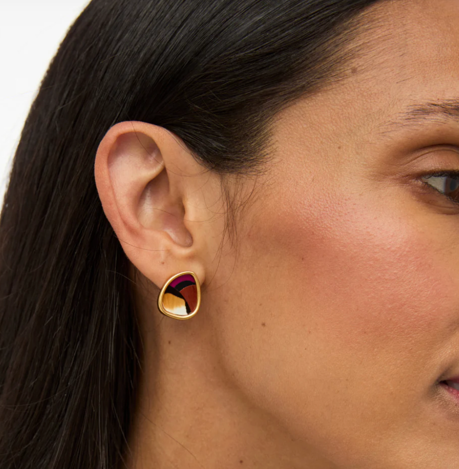Violet Stud Earring| Brackish