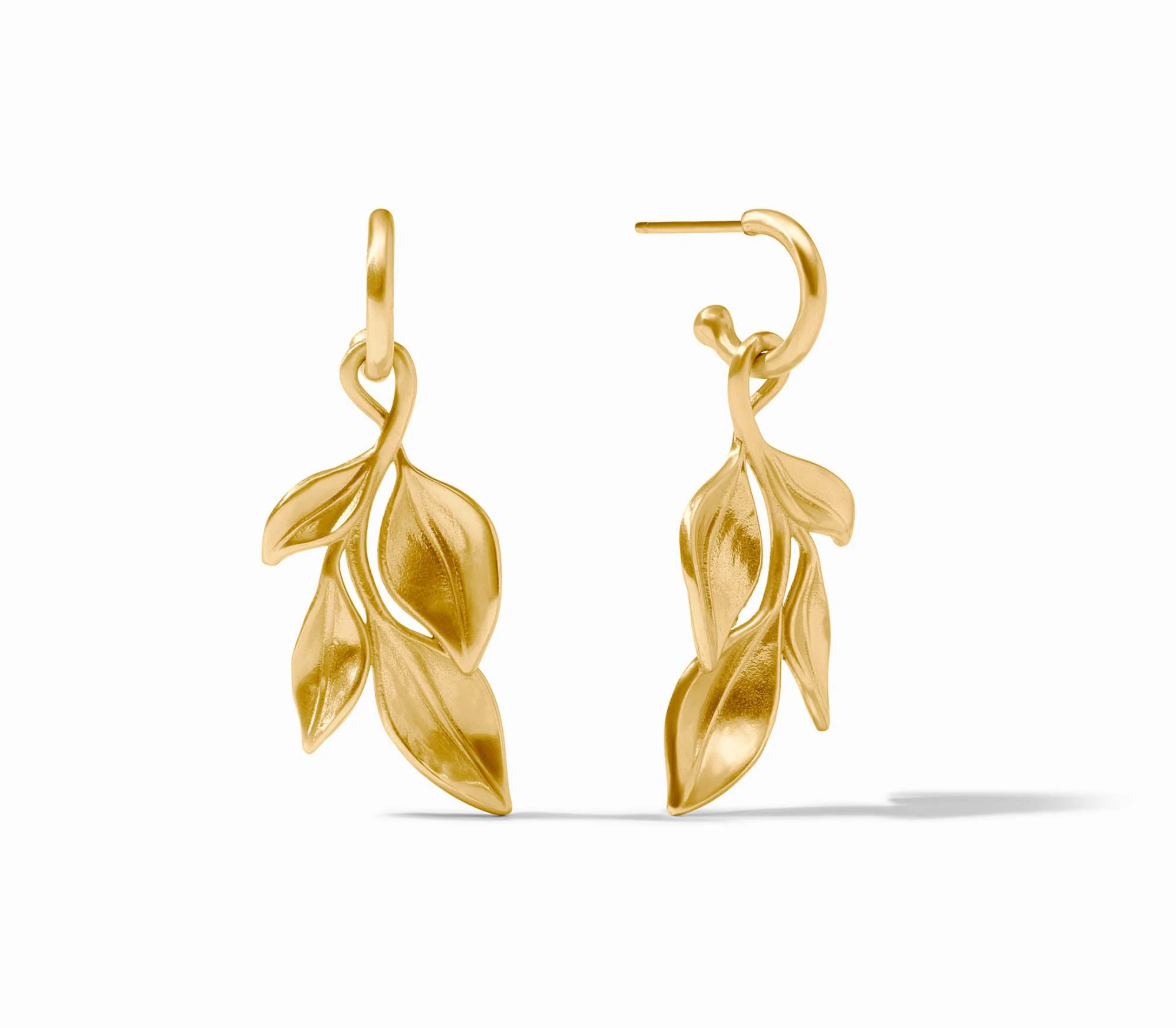 Willow Hoop & Charm Earring| Julie Vos| Gold