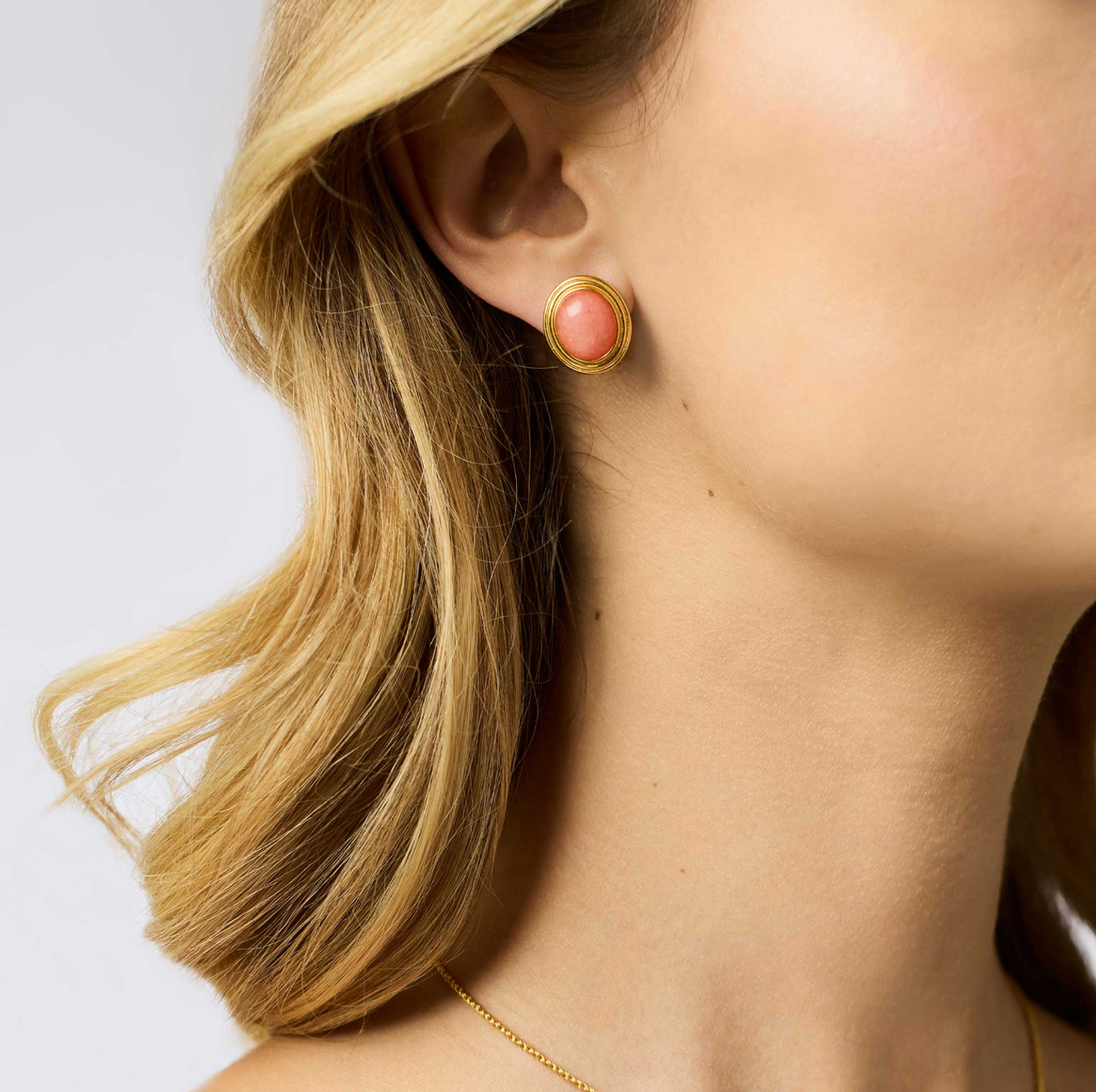 Portofino Stone Stud | Julie Vos| Gold