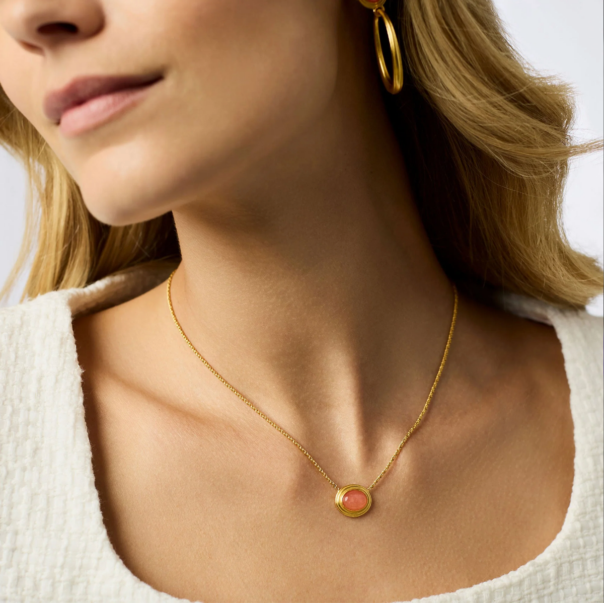 Portofino Solitaire Necklace| Julie Vos| Gold