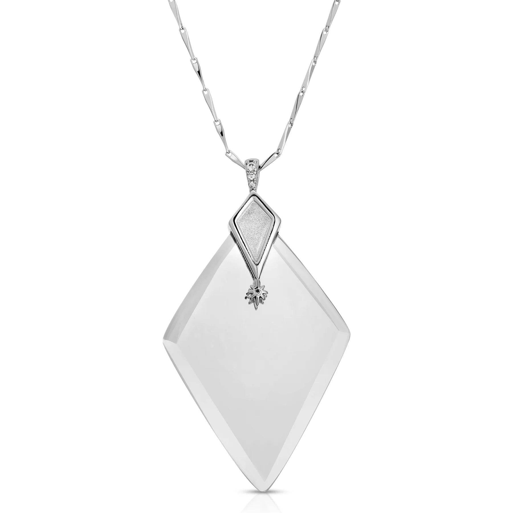 Valentina Magnifier Pendant Necklace| Moderne Monocle| Silver