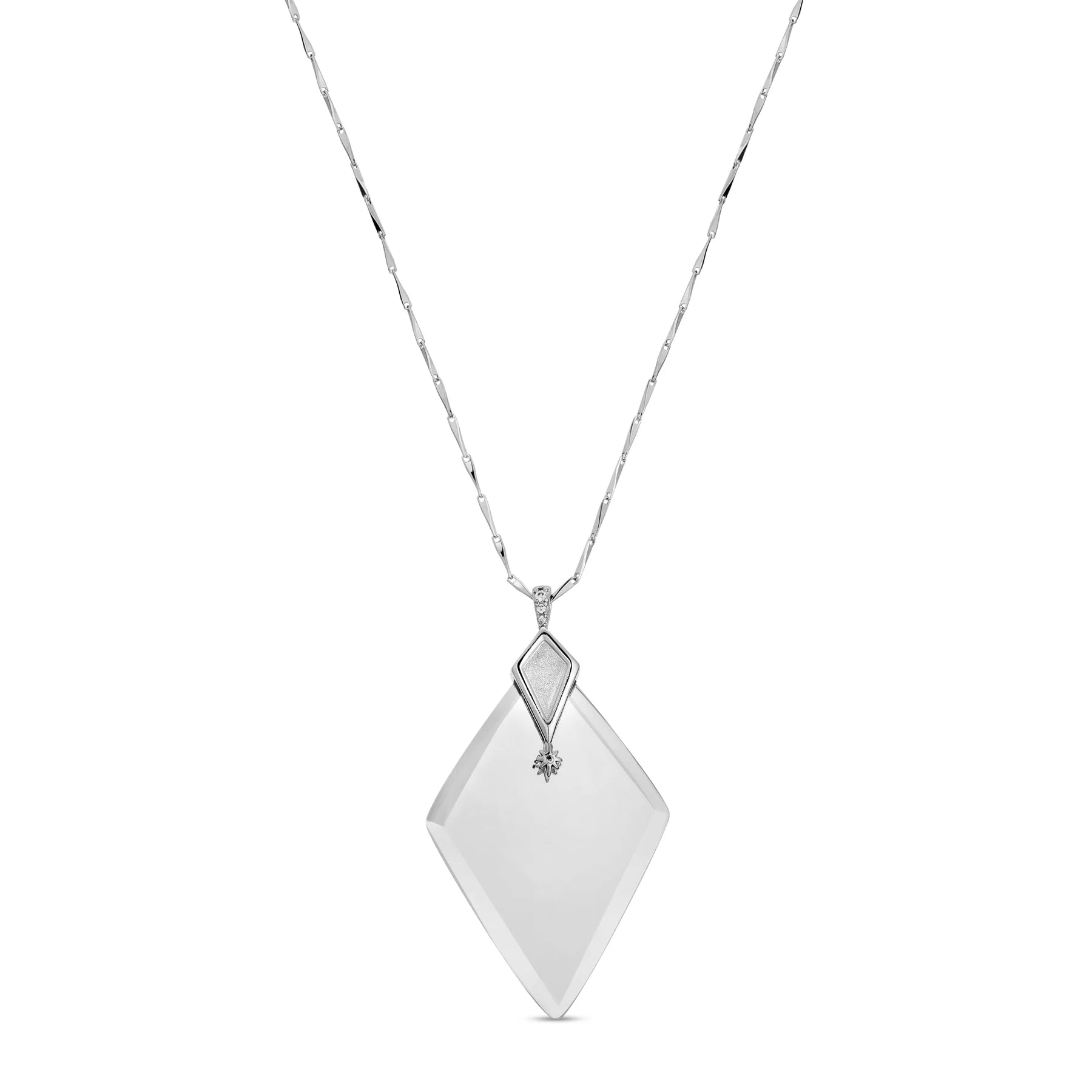 Valentina Magnifier Pendant Necklace| Moderne Monocle| Silver