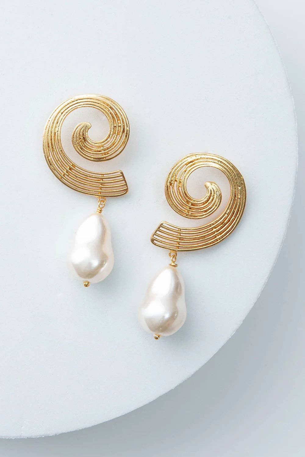 Pearl Swirl Earrings