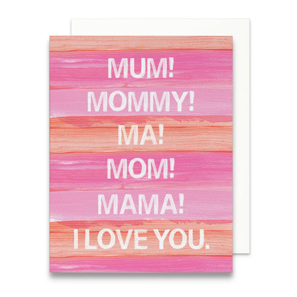 Mom Mum Mama Greeting Card | Mother's Day Greeting Card