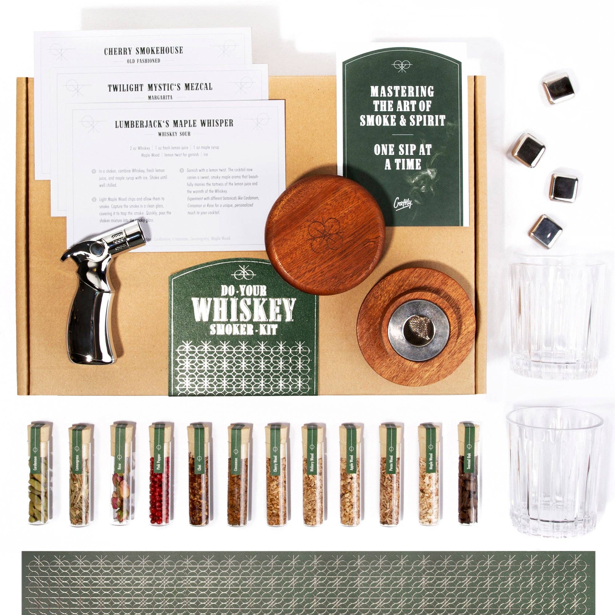 Whiskey Smoker Kit — DIY Whiskey & Bourbon Infusion with Rich Smoky Flavors | Essential Gift for Whiskey Lovers & Home Bartenders