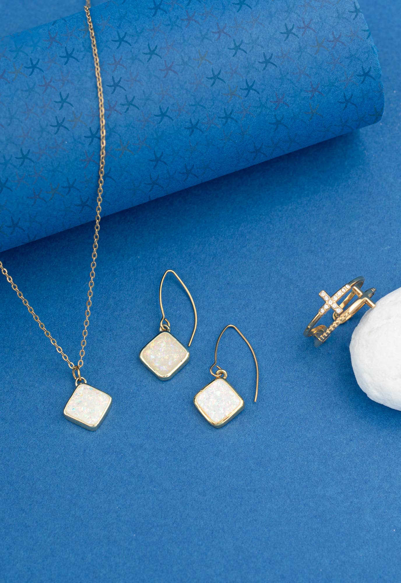 Golden Cross Serenity Ring