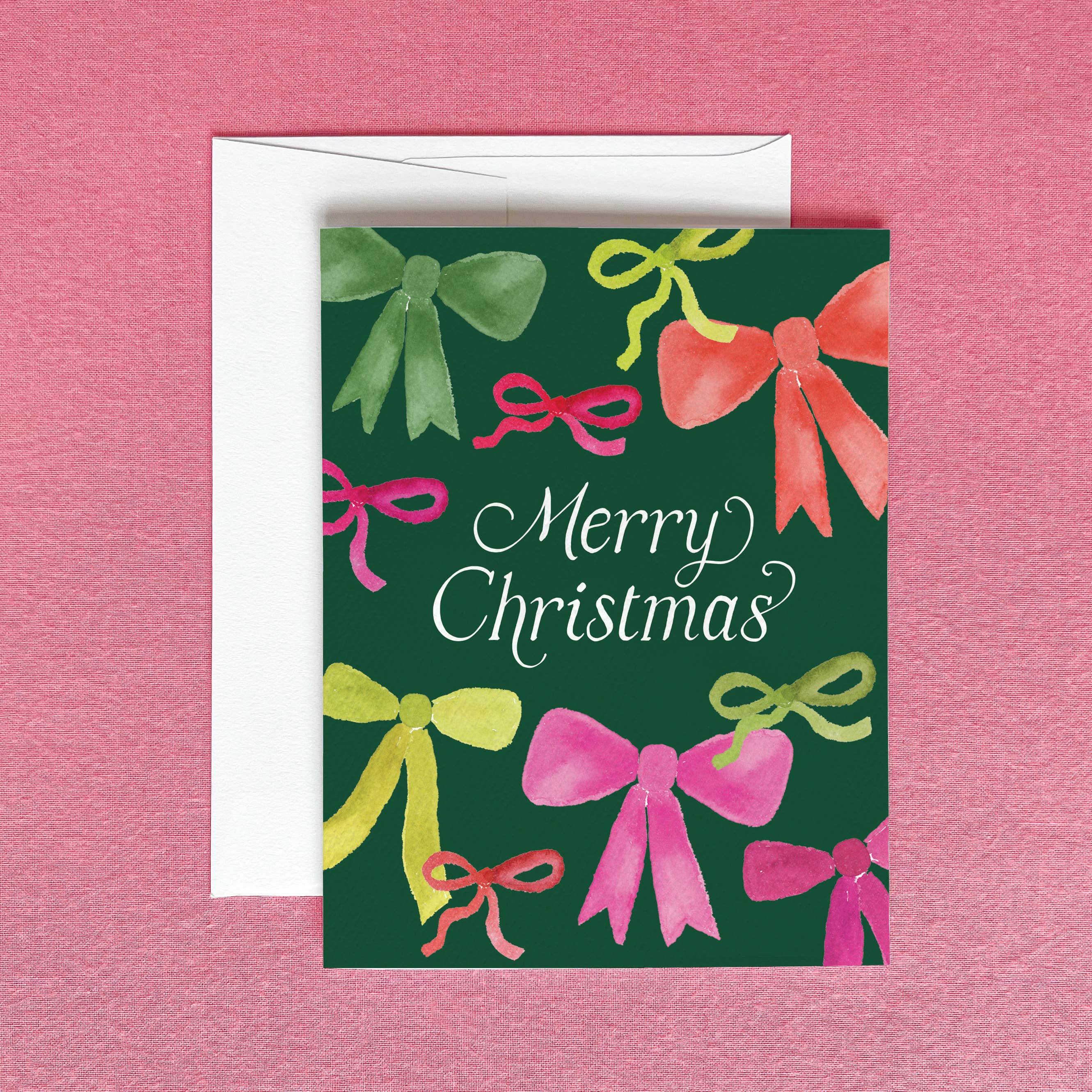 Christmas Bows Greeting Card | Merry Christmas Greeting Card