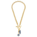 Blue & White Bamboo Toggle Necklace| Susan Shaw