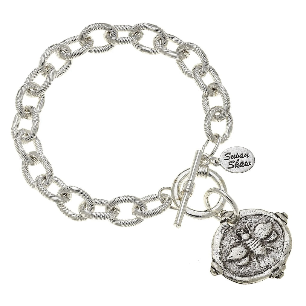 Bee Intaglio Bracelet – Silver