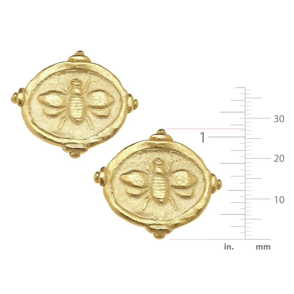 Bee Intaglio Studs