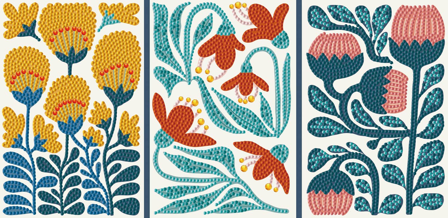 Modern Floral Triptych