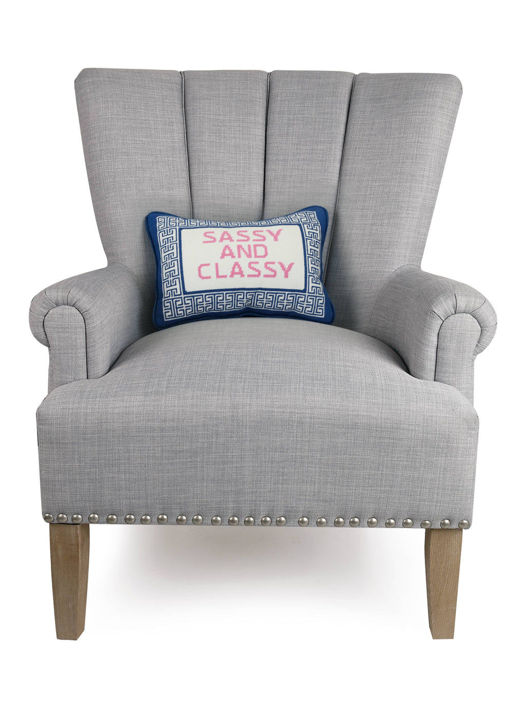 Sassy And Classy Embroidered Pillow