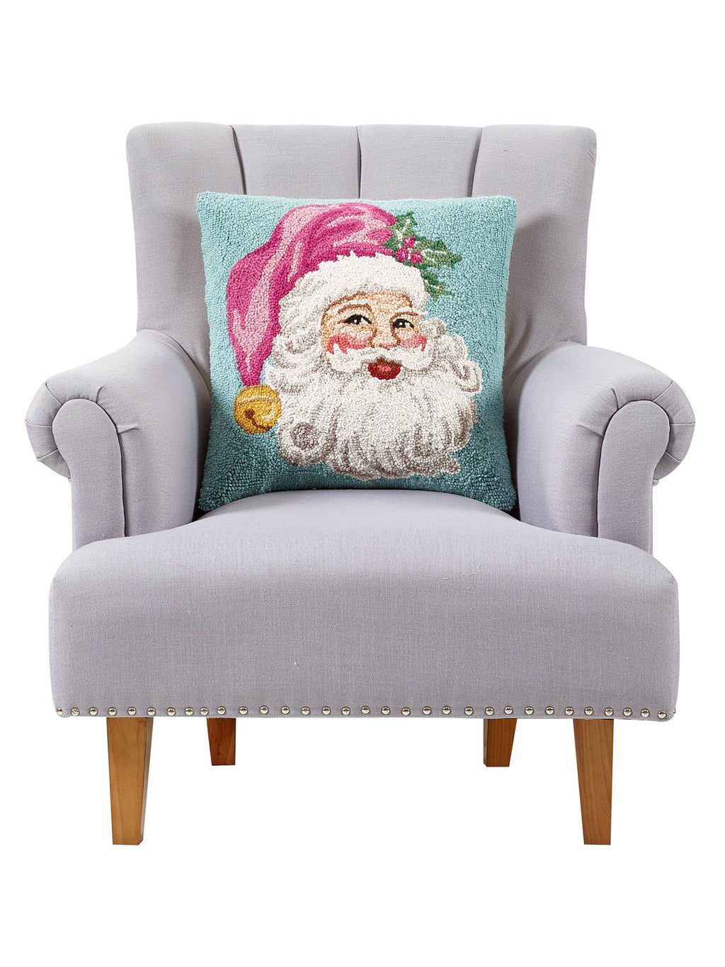 Retro Pink Santa Hook Pillow
