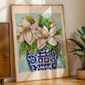 Magnolia Ginger Jar Floral Print