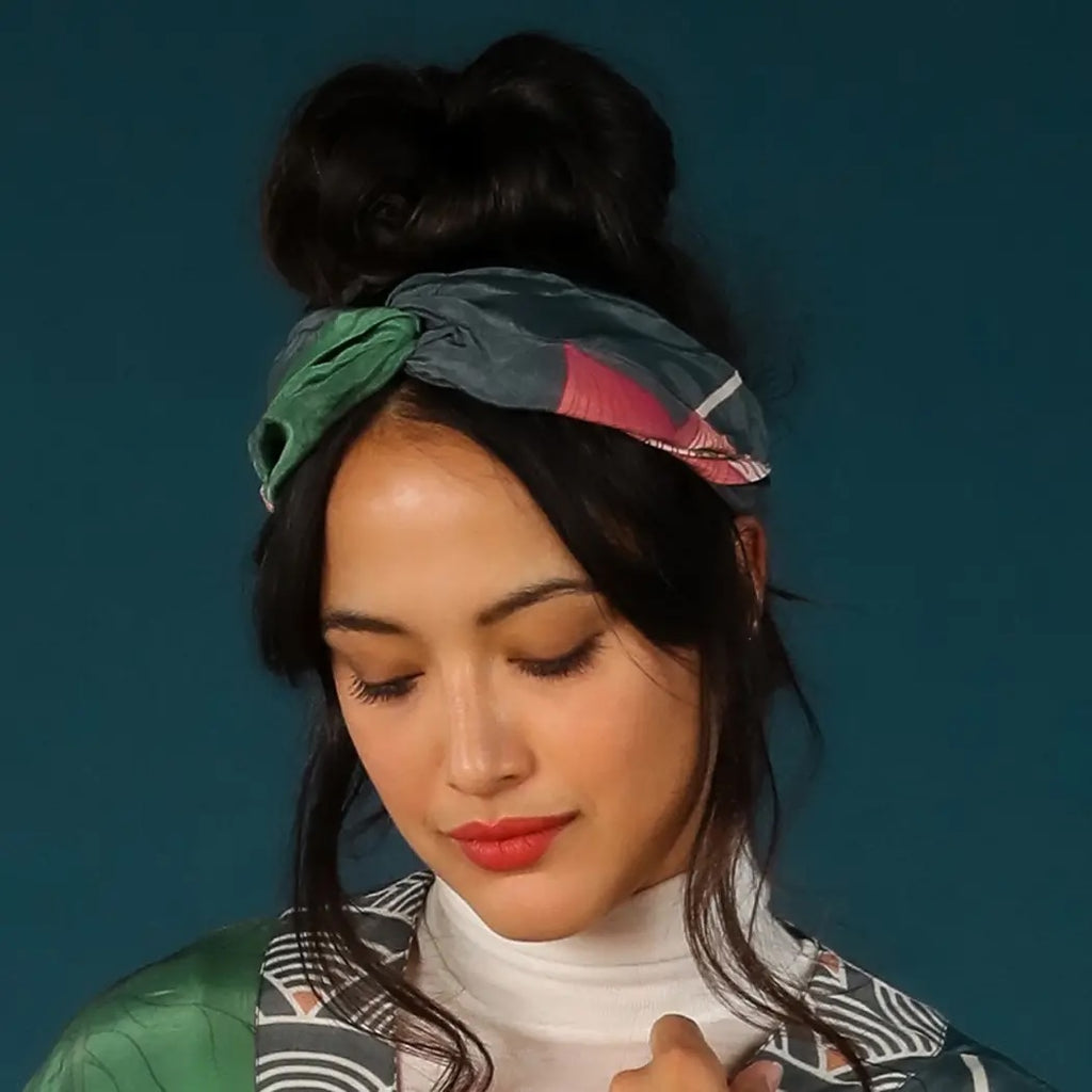 Crane At Sunrise Elasticated Headband