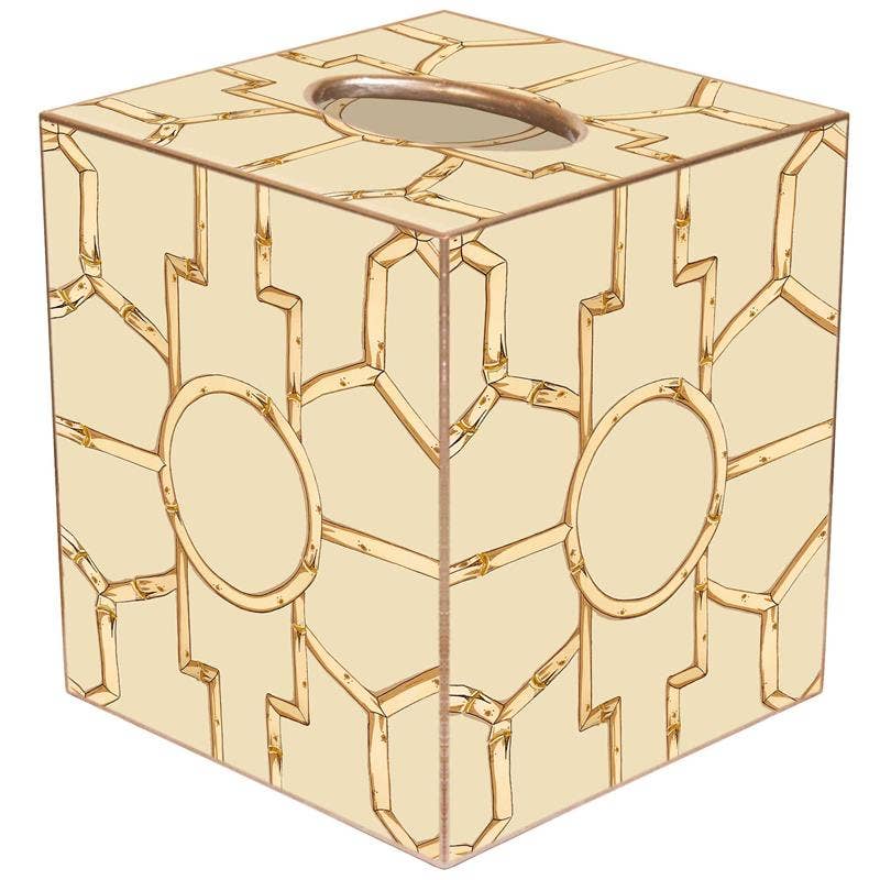 Ivory Pattern Tissue Box Cover