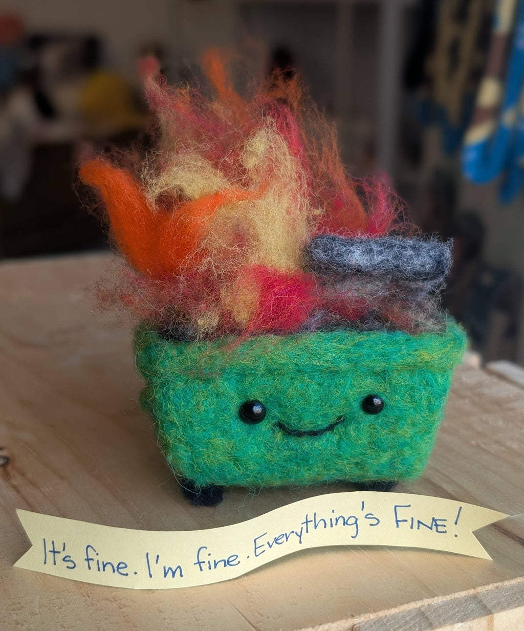 Dumpster Fire Needle Felting DIY Kit