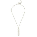 Dainty Bar Cross Necklace| Susan Shaw| Silver