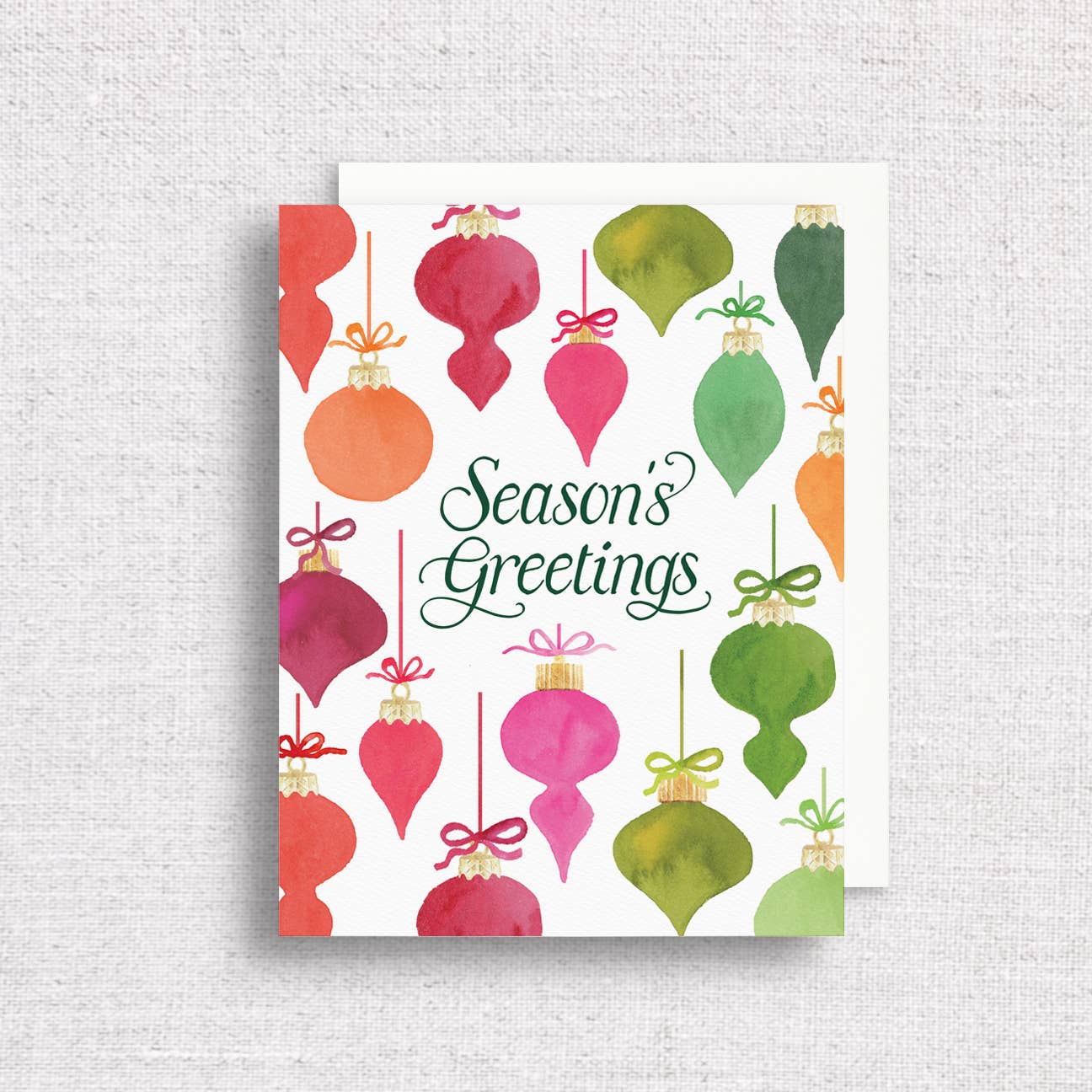 Retro Ornaments Greeting Card | Christmas Ornaments Card