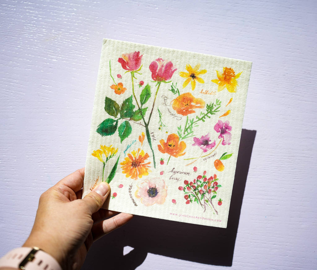 Swedish Dishcloth- Florals (Single)