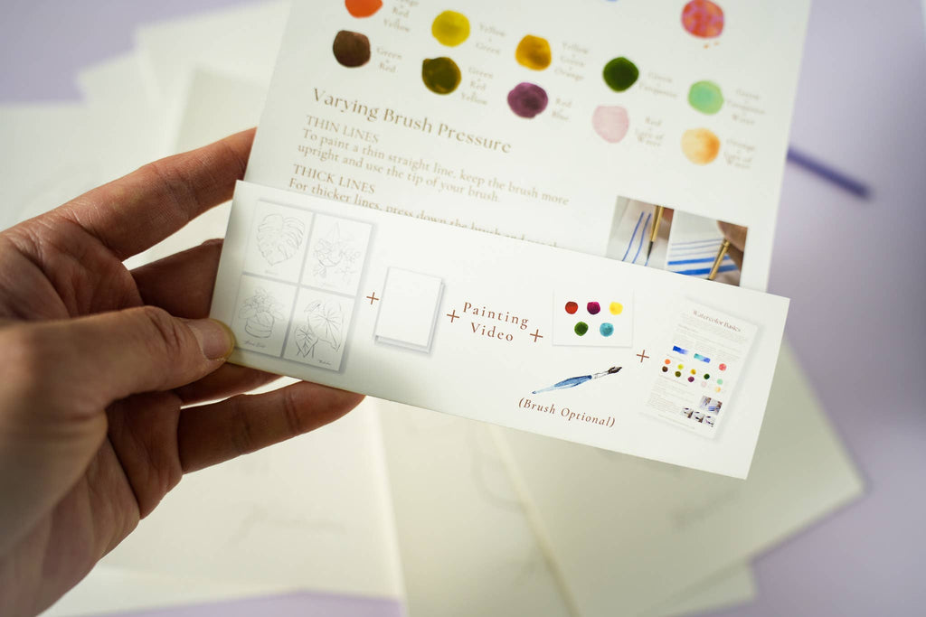 Houseplants Watercolor Painting Kit with Paint & Brush