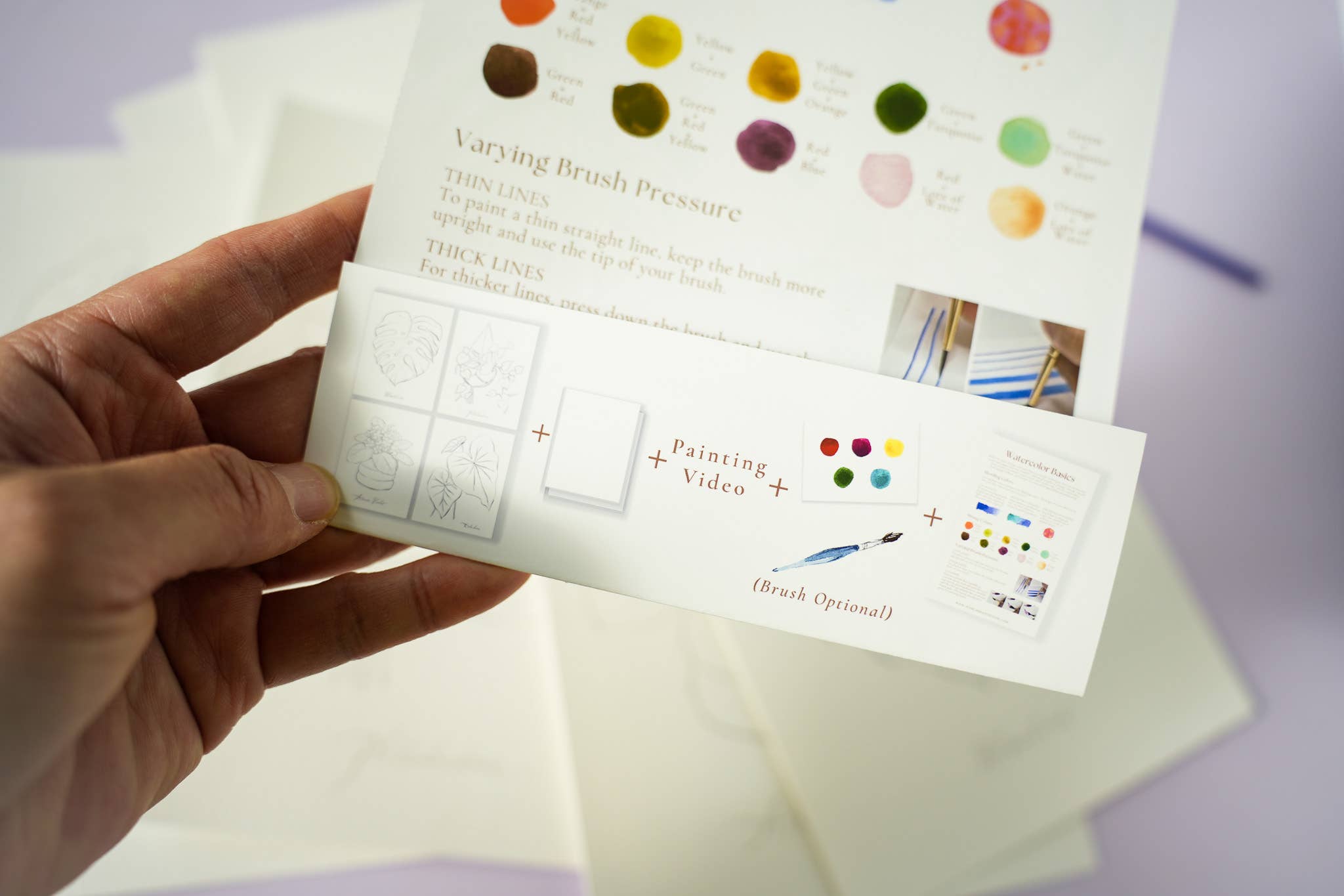 Houseplants Watercolor Painting Kit with Paint & Brush