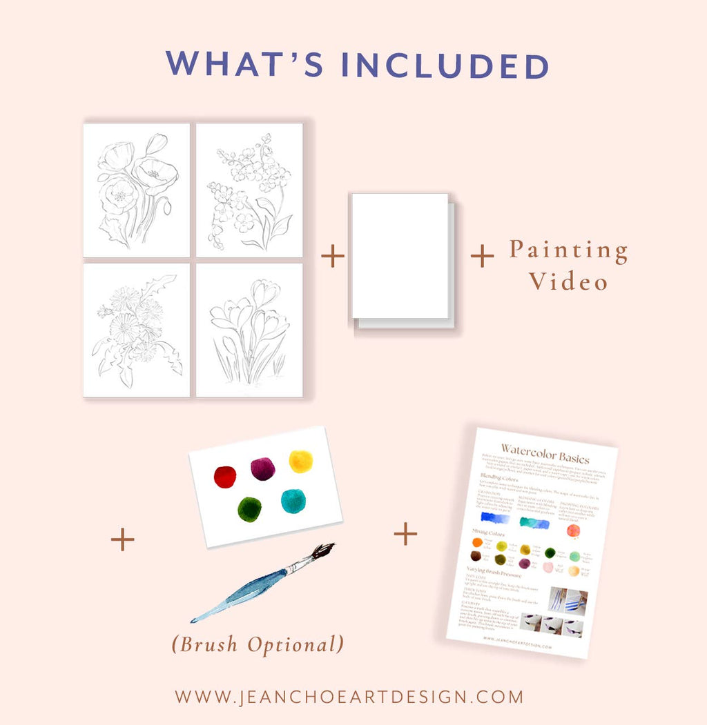 Wildflowers Watercolor All-In-1 Kit for Beginners
