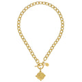 Elephant Toggle Necklace| Susan Shaw| Gold