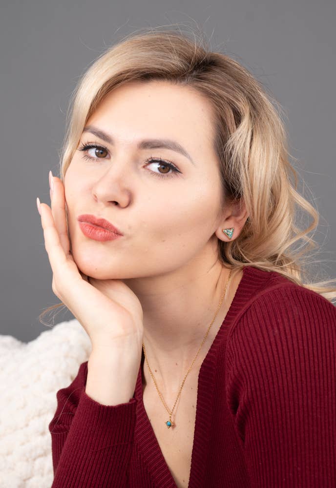 Turquoise Compass Rose Necklace