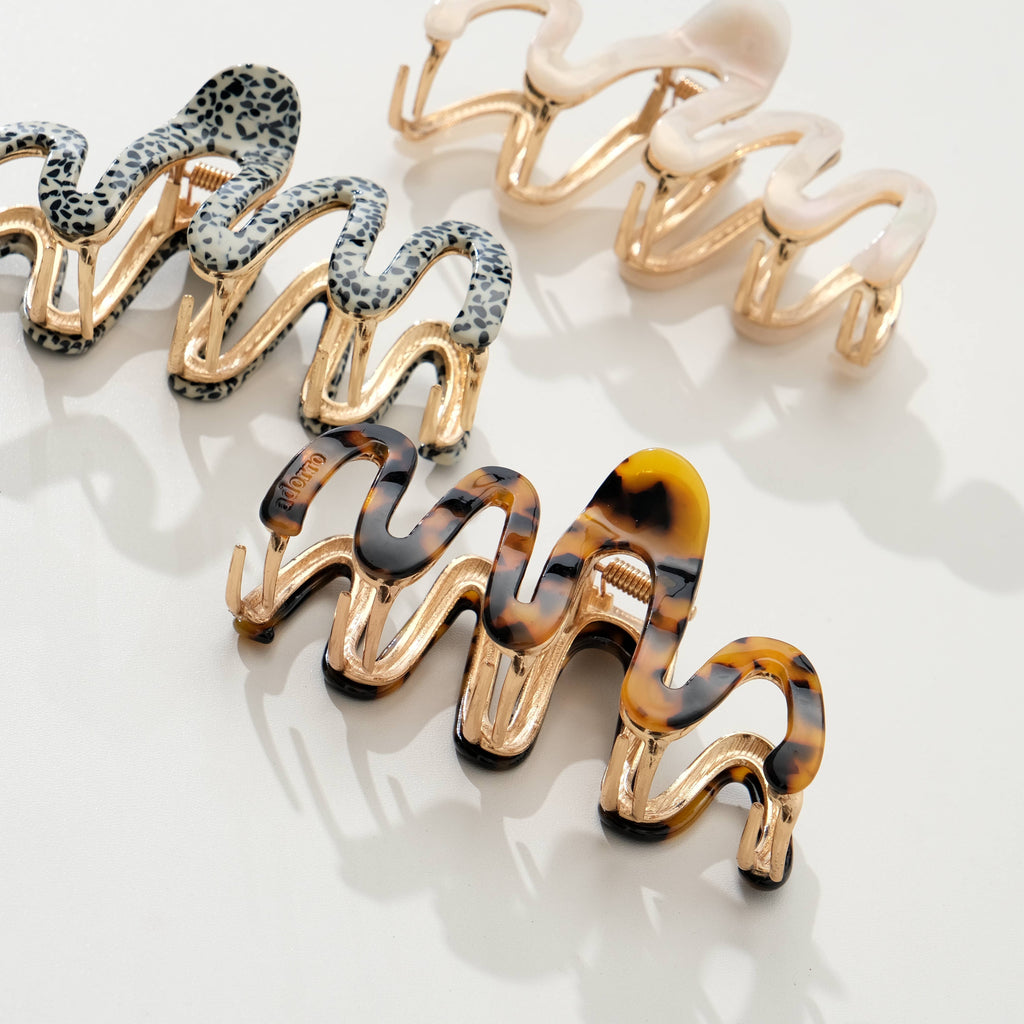 Willow Core | Large Squiggle Metal Claw Clip