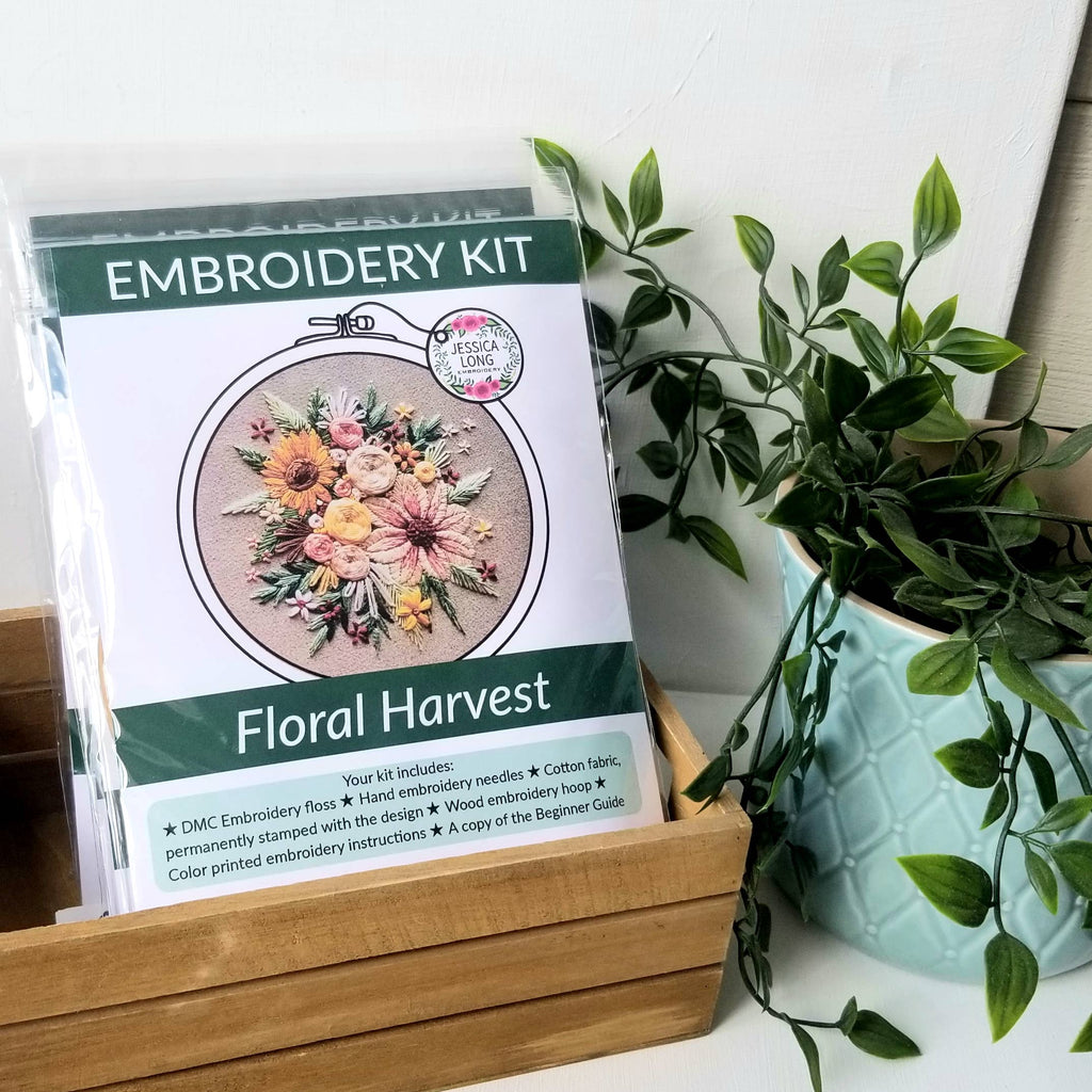 Floral Harvest Embroidery Kit