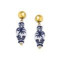 Blue & White Ginger Jar Drop Earrings| Susan Shaw
