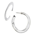 Hammered Hoop Earrings| Susan Shaw| Silver