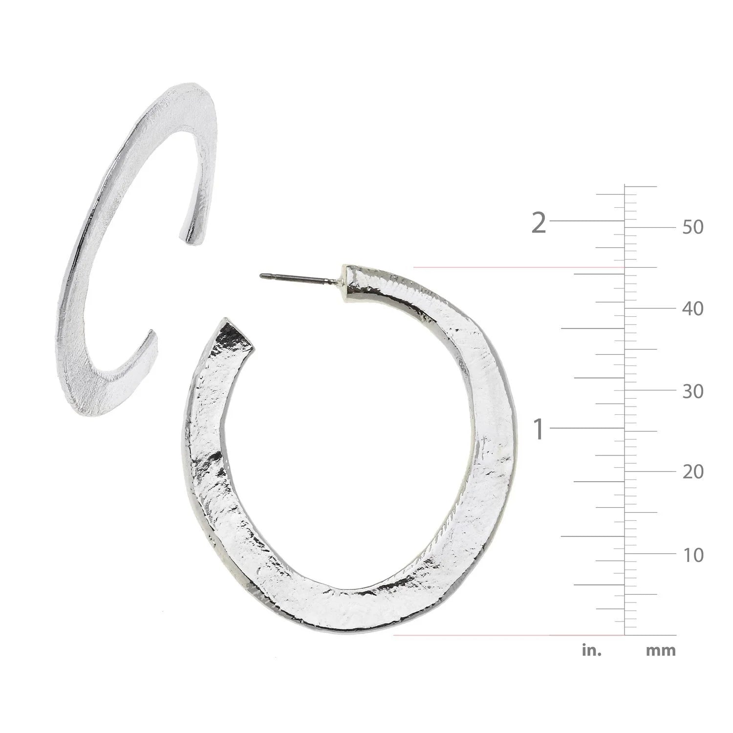 Hammered Hoops – Silver