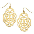 Leaf Cut Out Earrings| Susan Shaw| Gold