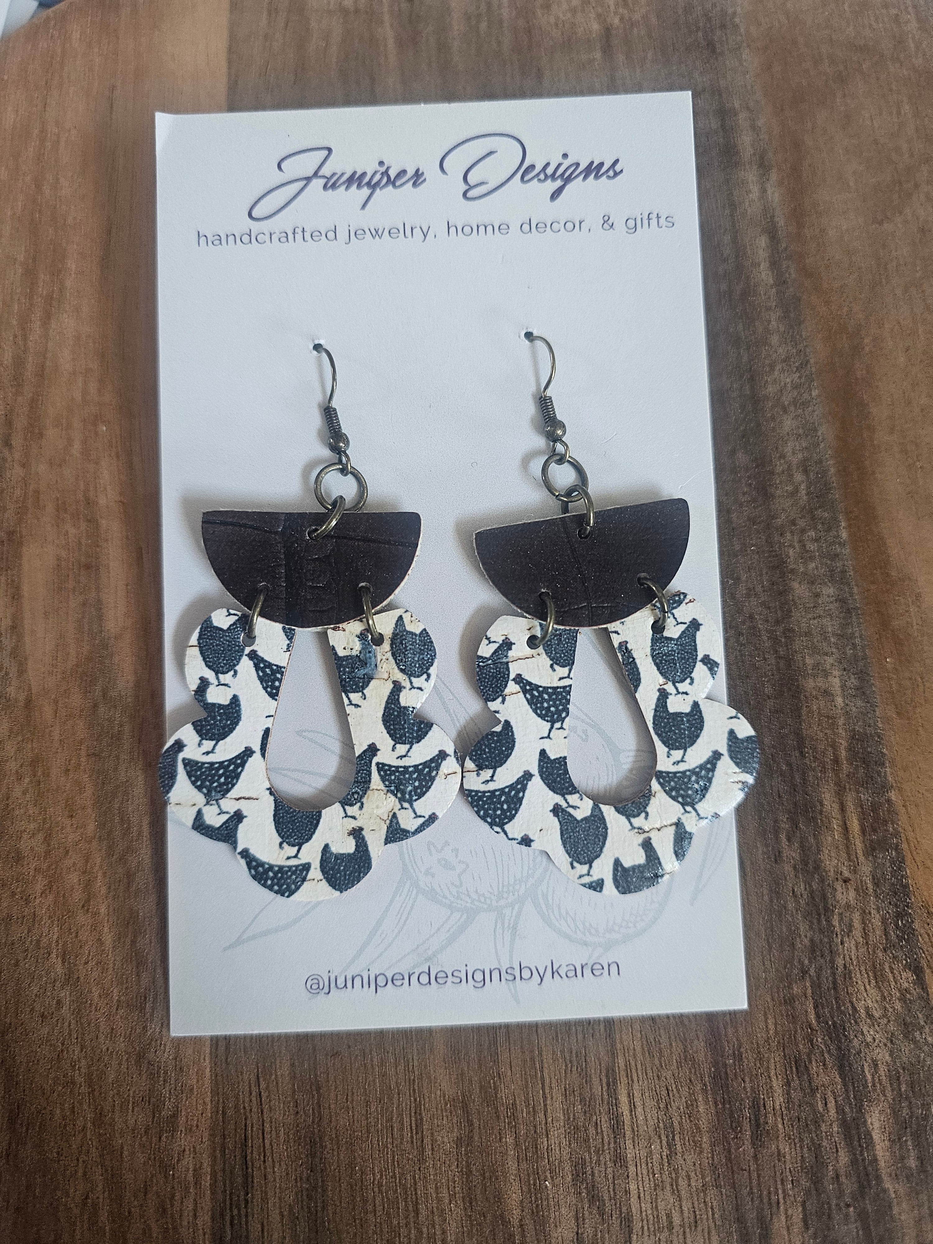 Two-Tone Leather Dangle Design | Inked Collection | Juniper Skies