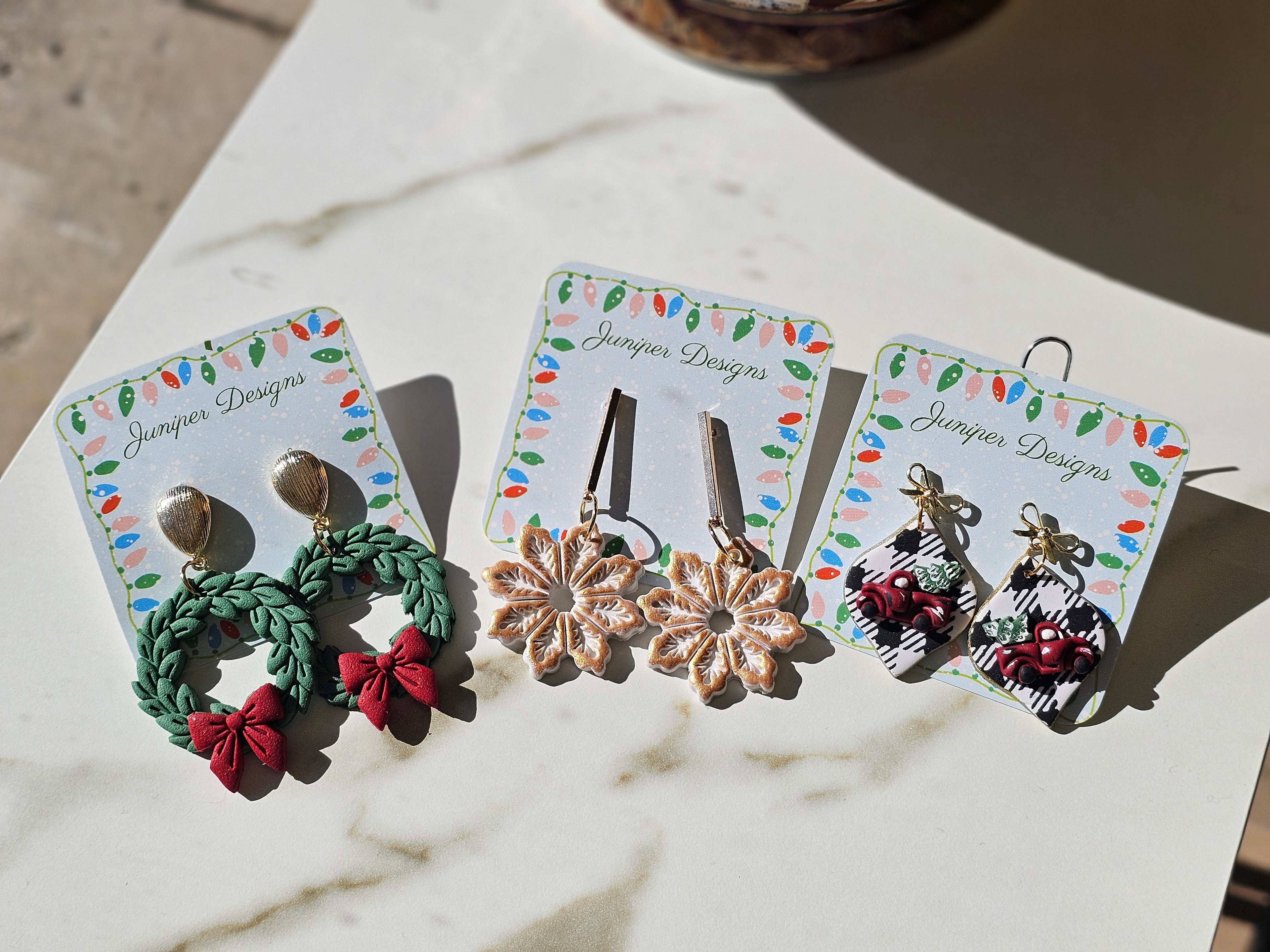 Handmade Holiday Earrings - Unique Artisan Jewelry | Juniper Skies