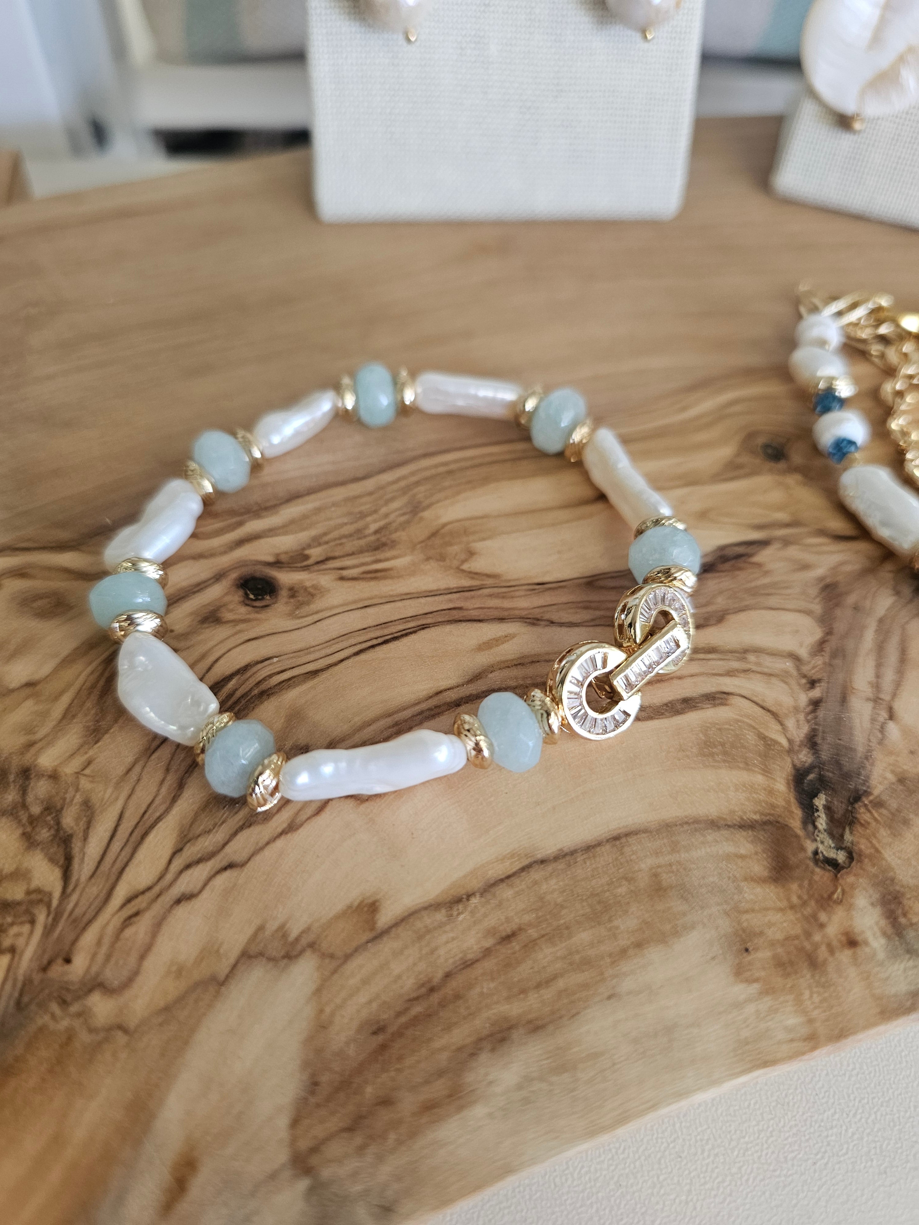 Pearl Shimmer Clasp Bracelet| Stillwater Collection
