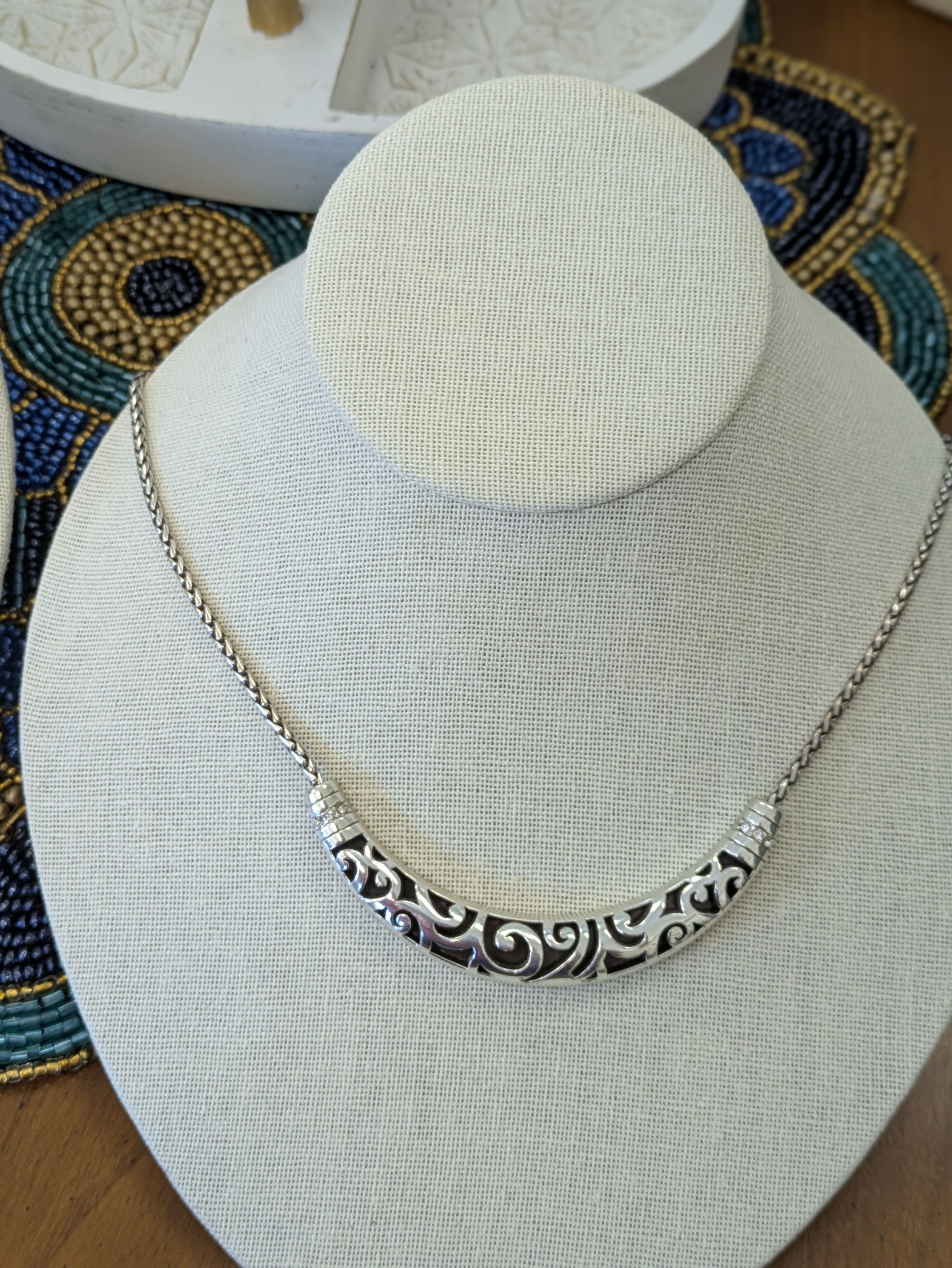 Brighton silver bar necklace