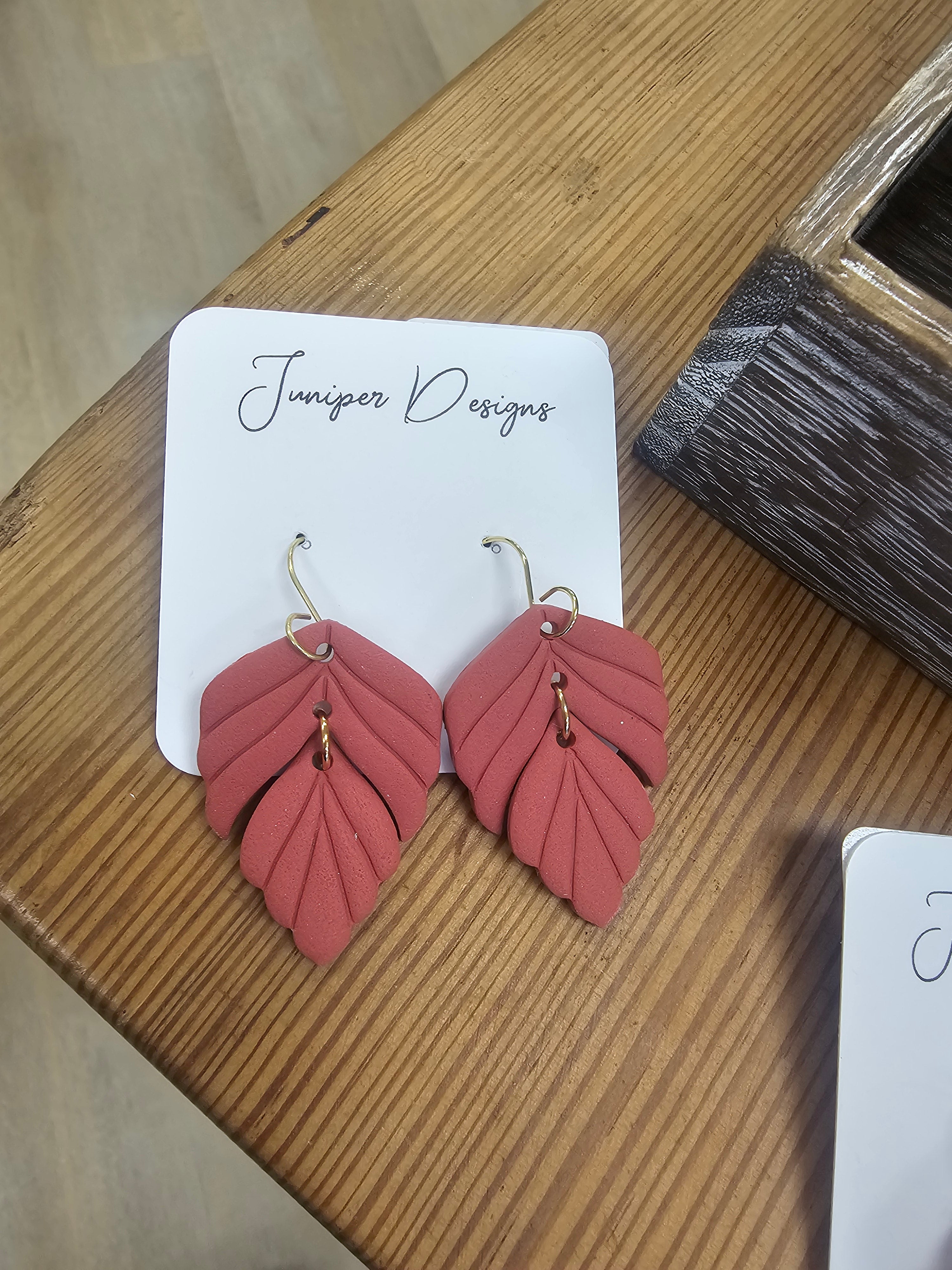 Handmade Earrings -  Feather Design -Unique Artisan Jewelry | Juniper Skies