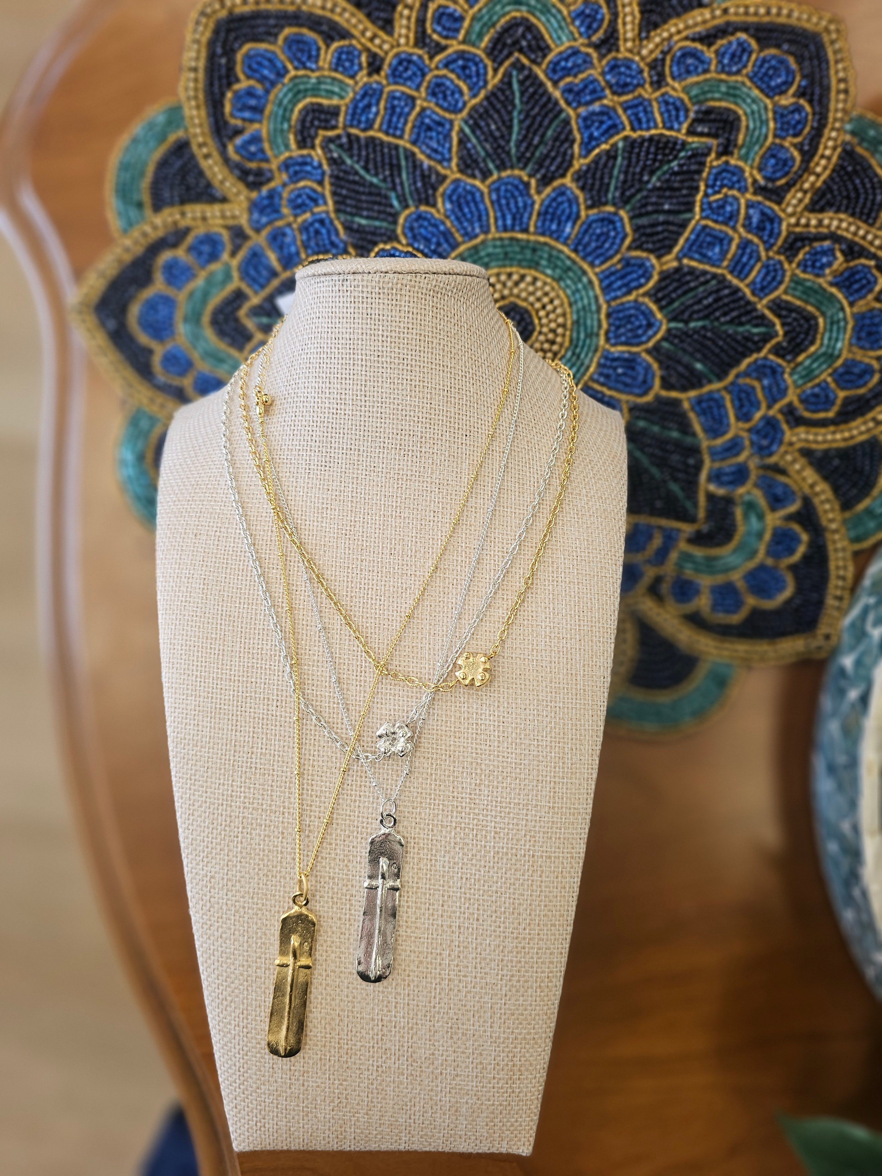 Dainty Maltese Cross Necklace – Silver