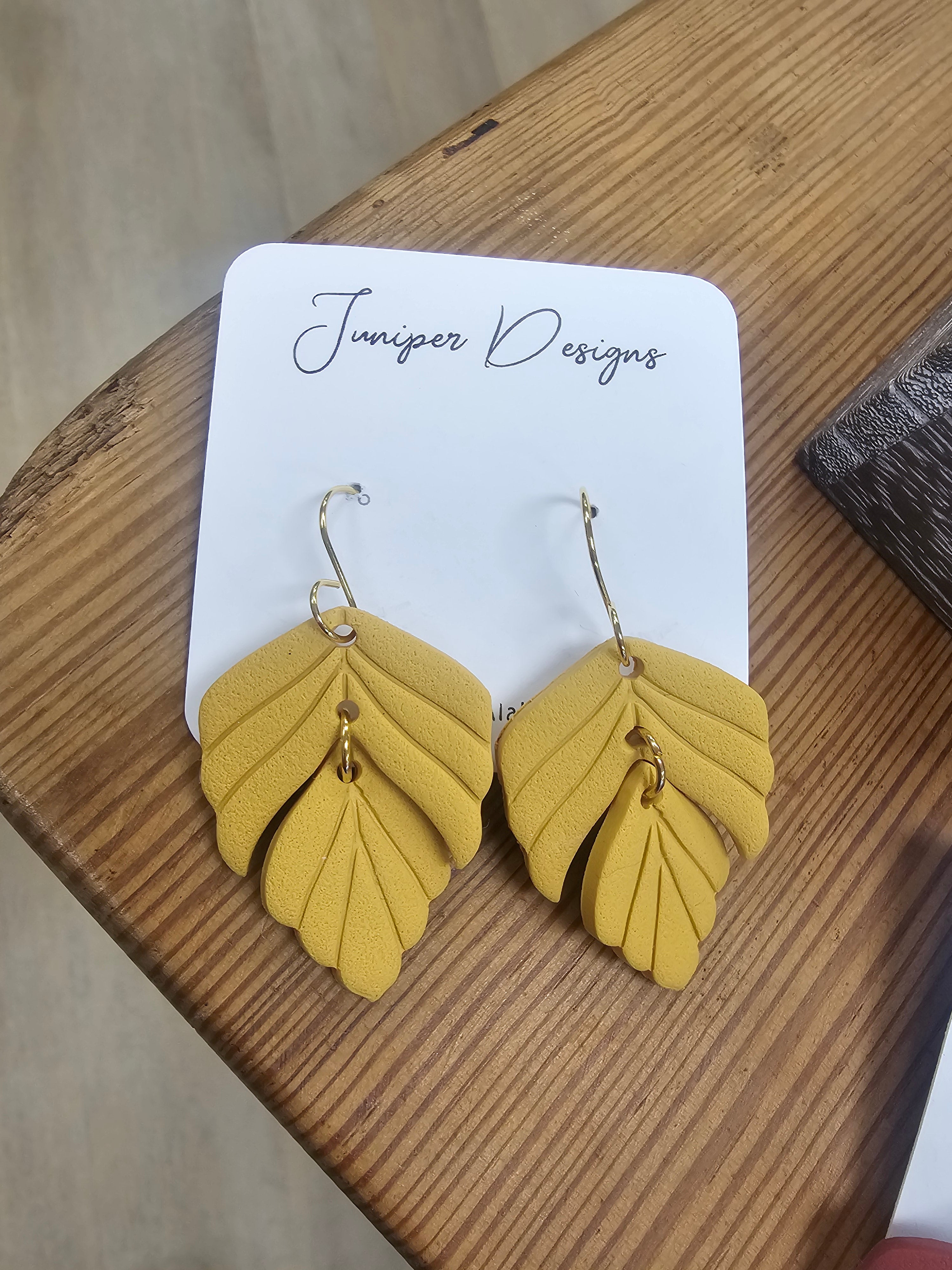 Handmade Earrings -  Feather Design -Unique Artisan Jewelry | Juniper Skies