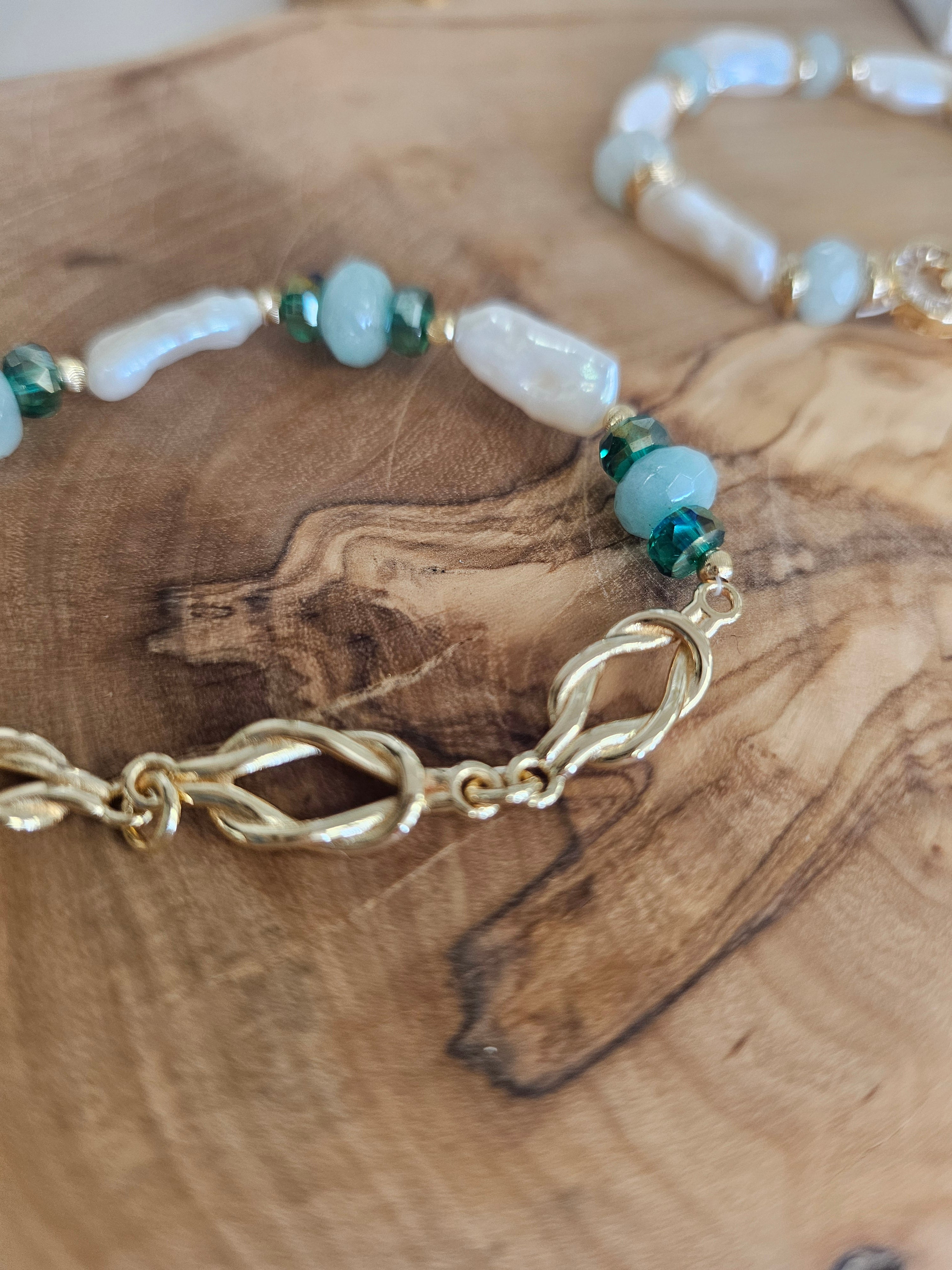 Metal & Pearl Bracelet| Stillwater Collection