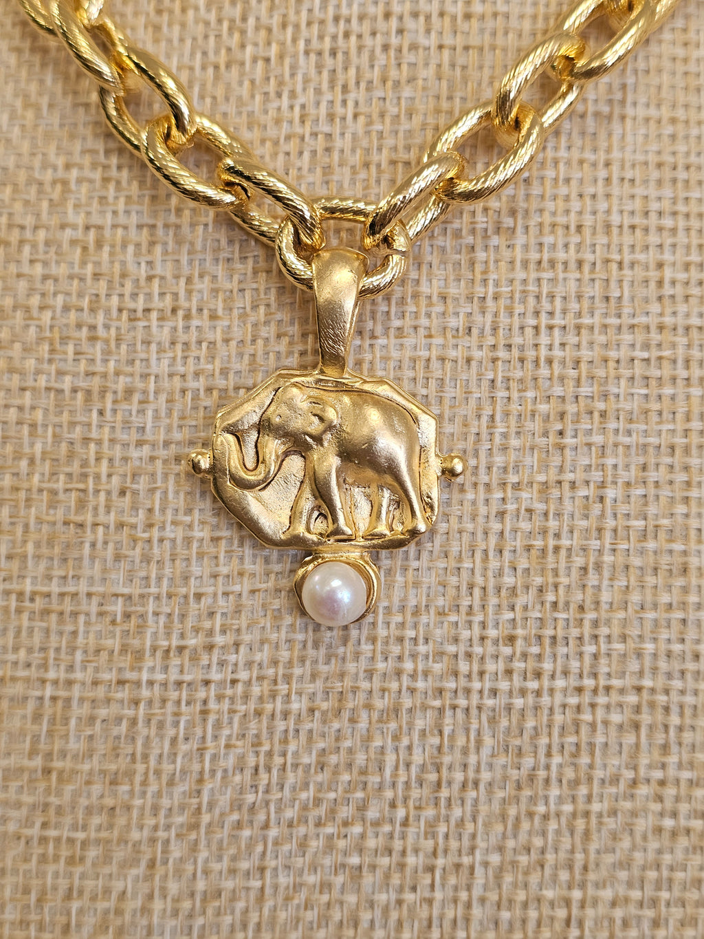 Elephant Intaglio Necklace